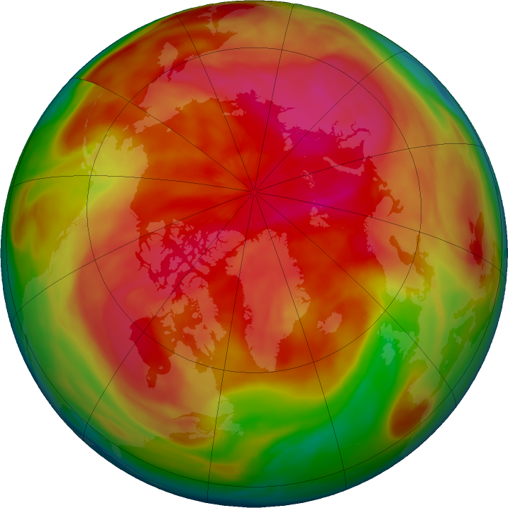 Arctic ozone map for 21 March 2024